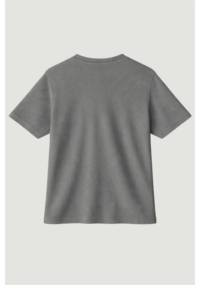Fitilli Oversize Tişört Gri