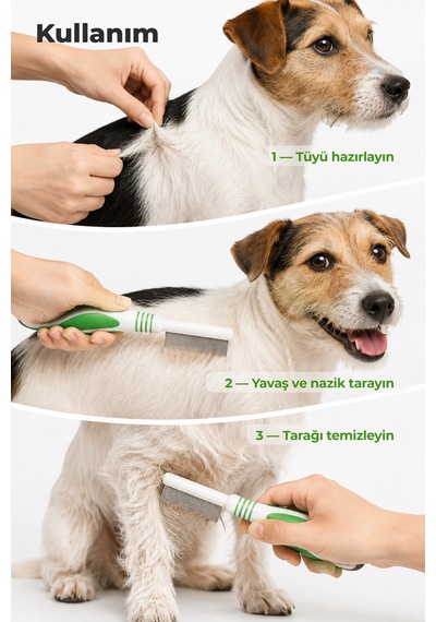Andis Kedi Köpek Sık Dişli Pire Ve Bit Temizleme Tarağı