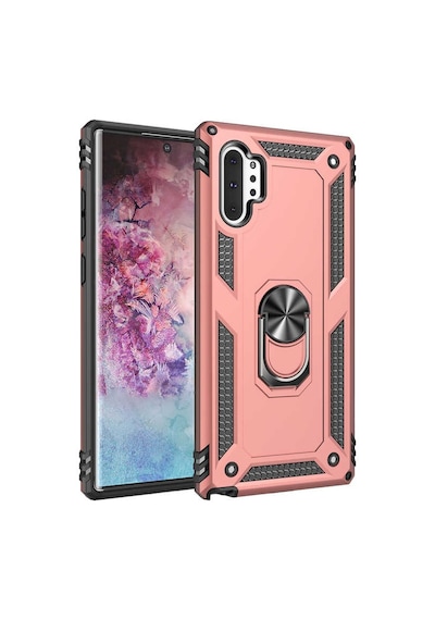 Samsung Galaxy Uyumlu Note 10 Plus Kılıf Tank Zırh Yüzüklü Mıknatıslı Standlı Kapak Vega