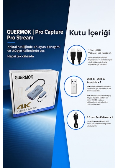 4k 60fps Video Yakalama Kartı, Usb 3.0 Hdmı Capture Card, 4k60 Geçiş Desteği, 1440p 144hz / 1080p 240hz, Ses Girişi Ve Mikrofon Çıkışı, Ps5, Xbox, Switch, Pc, Mac Uyumlu