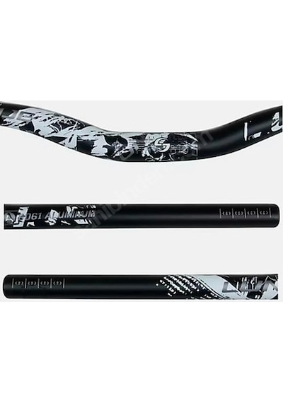 Bisiklet Lunje Gidon 780mm 31.8mm Beyaz-siyah Gidon