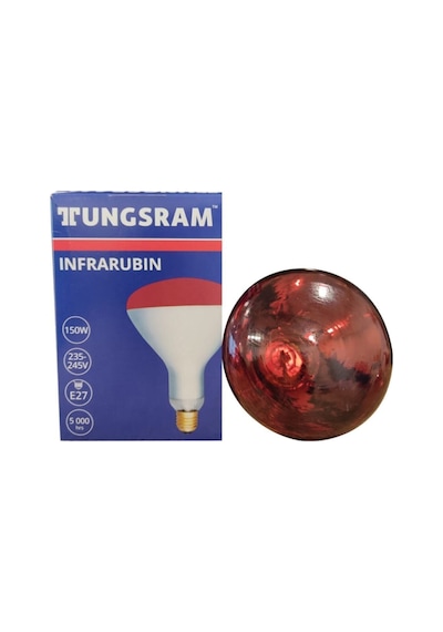Isıtan Lamba,kırmızı Işık Infrared Ampul 150 Watt - 2 Adet