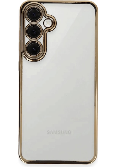 Newface - 448 - Samsung Galaxy S24 Fe Kılıf Razer Lensli Silikon - Cadde101 - - Gold