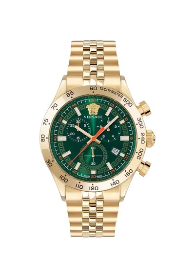 Versace Hellenyium Chr. 44 Mm Quartz Saat Vrscve2u01225 Yeşil