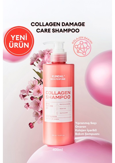 Kundal Rich Perfume Collagen Damage Care Shampoo Cherry Blossom 400 ML
