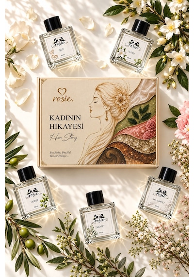 Rosie Kadının Hikâyesi 5 Li Çubuklu Oda Kokusu Hediye Seti 5 X 50 Ml Özel Tasarım Koleksiyon Fresh