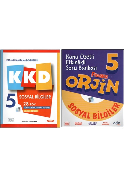 Kurmay 5.sınıf Kkd Sosyal Bilgiler+ Orjin Sosyal Bilgiler Soru Bankası 2 Kitap