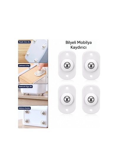 Kartelalı 4pcs Tek Bilya Tekerlekli Mobilya Eşya Taşıma Aparatı 360 8kg Taşıma Kapasite 5468 Çok Renkli
