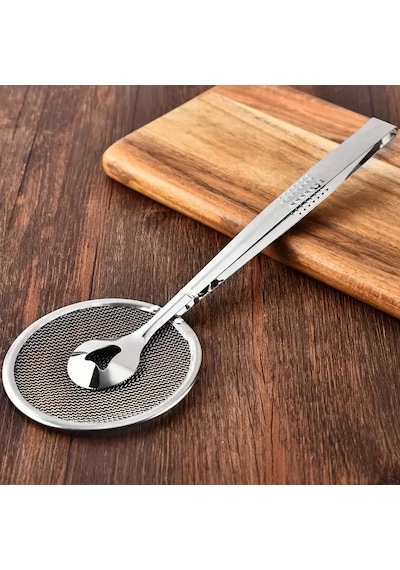 Mybru Paslanmaz Metal Süzgeçli Kızartma Maşası