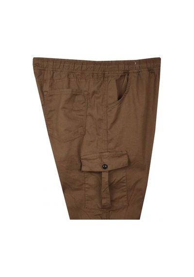 Kargo Cepli 100 Kilo-180 Kilo Arası Için Uygun Erkek Büyük Beden Gabardin Pantolon Taba
