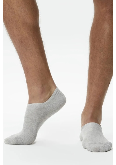 Lacoste Soft Ribbing High Stretch Reinforced Heels And Tips 3-pack Sock Unisex Babet Çorap 3 Lü Gri
