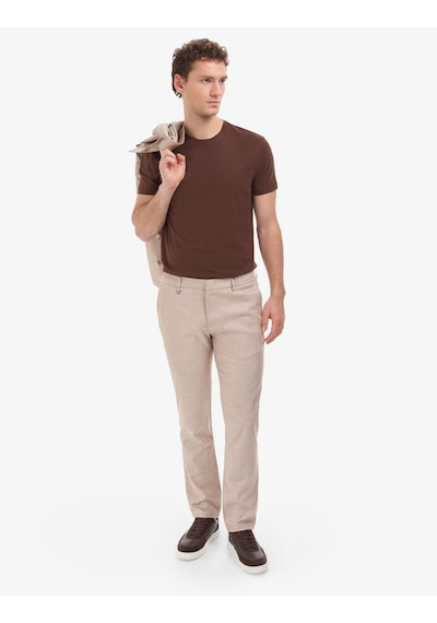 Pierre Cardin Erkek Koyu Kahverengi Tişört Basic 50325307-vr084