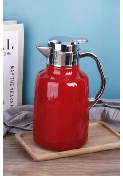 304 Çelik 1,6 L Çift Katmanlı Kırmızı Vakumlu Kamp Piknik Çay Termos Cin556kr Çok Renkli