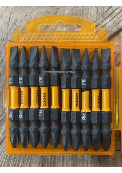 İngco PH2 Sac Vida Ucu Yıldız Bits Uç Cobalt Çelik Düz Vida Sıkma Ucu 10 Adet