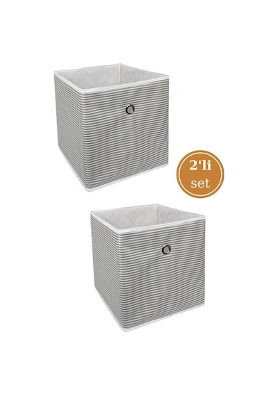 2 Adet Raf Organizer, Çok Amaçlı Saklama Kutusu, Çamaşır Oyuncak Düzenleyici 30x30x30 Cm 2 Li Set