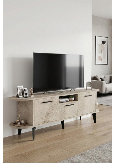 Mira Tv Sehpası Suntalam Ekru 160x35 Cm Çok Renkli