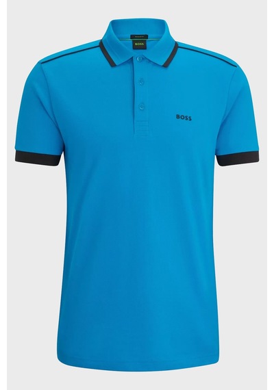 Boss Erkek Polo Yaka T Shirt 50512995 442 Turkuaz Turkuaz