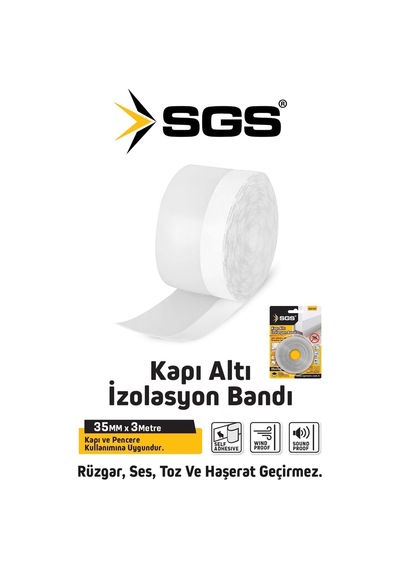 Sgs1243 Kapı Altı İzolasyon Bandı 35 Mm 3 Mt Yüksek Yapışma Gücü