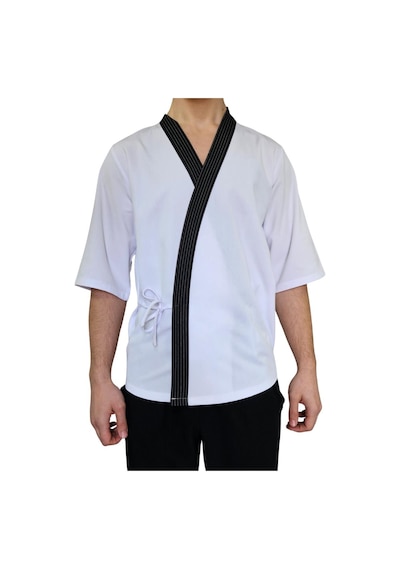Formteks Sushi Şef Kimono Ceketi Beyaz Çizgili