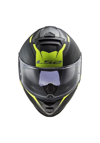 LS2 STORM NERVE MAT SİYAH NEON SARI MOTOSİKLET KASK