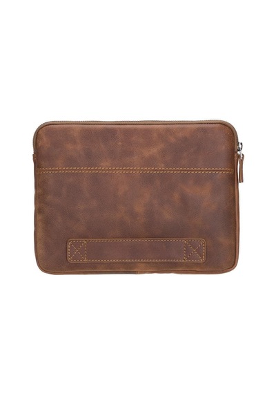 Awe Slim Deri Kahve 14inç Laptop / Apple Uyumlu MacBook Kılıf Kahve
