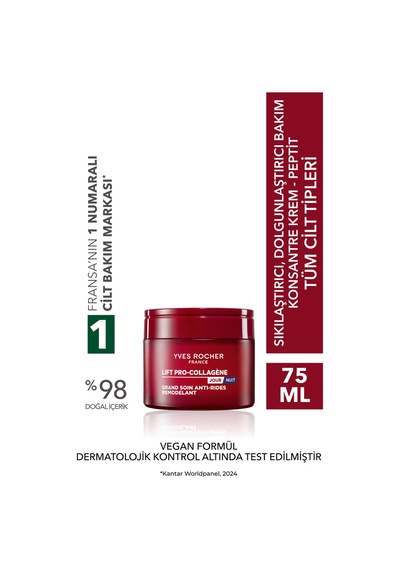 Yves Rocher Konsantre Krem -sıkılaştırıcı,dolgunlaştırıcı Botanik Kolajen&hyaluronik Bakım Lift Procollagen 75ml