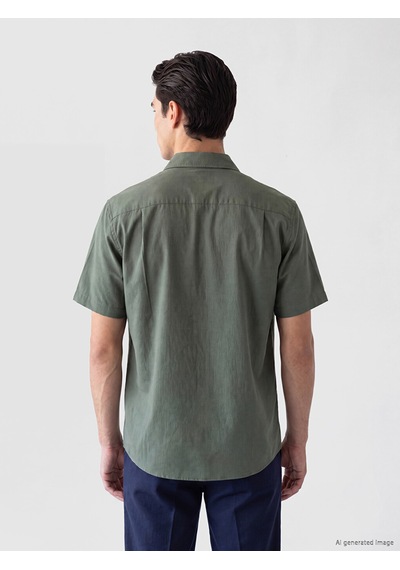 Lcw Busıness Yeşil Regular Fit Armürlü Erkek Gömlek