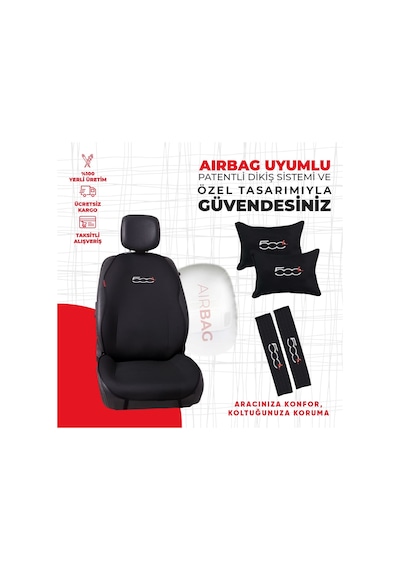 Fiat 500 L Nakışlı Otomind Oto Minder Seti