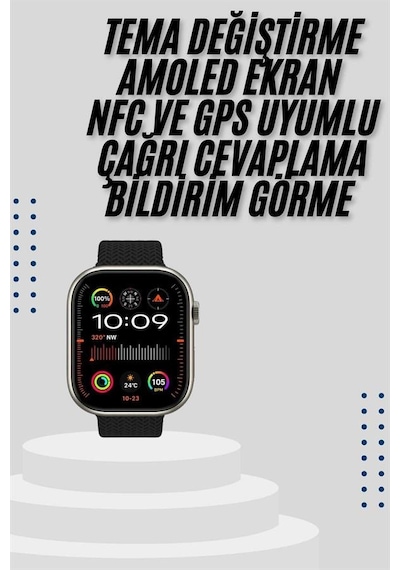Akıllı Saat Uyku Ve Zindelik Takibi Gps Uyumlu Tema Değiştirme