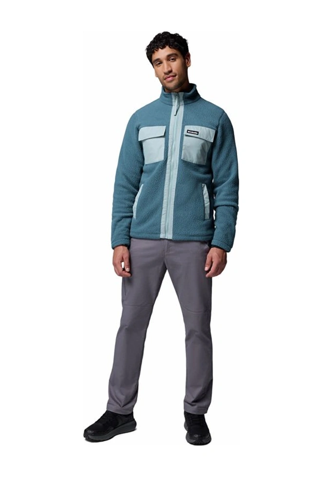 Columbia Juniper Peak Full Zip Fleece Mavi Erkek Outdoor Polar Xe6508 Mavi