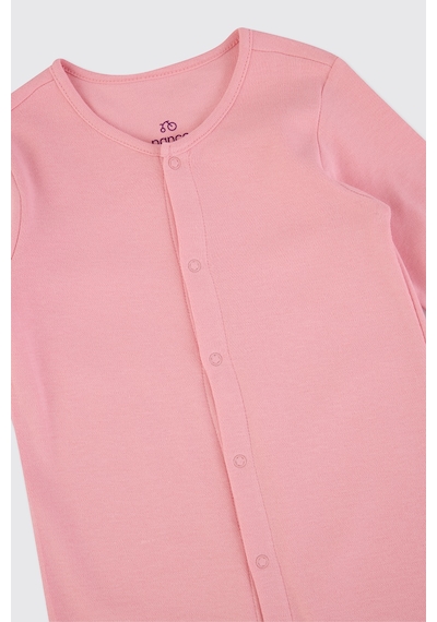 Panço Yenidoğan Fırfırlı Pembe Tulum 2511GN30005