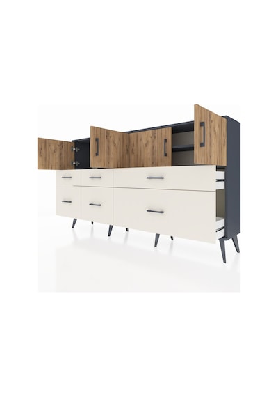 Arges Konsol 4 Raflı 6 Çekmeceli 4 Kapaklı 176x30x99 Antrasit-çam/aytaşı Atlas Çam/aytası - Antrasıt Arges Konsol 4 Raflı 6 Çekmeceli 4 Kapaklı 176x30x99 Antrasit-çam/aytaşı Atlas Çam/aytası - Antrasıt