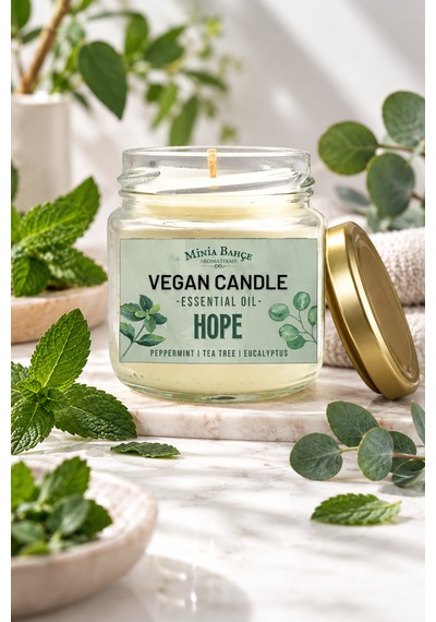 Minia Bahçe Çam, Nane Soya Wax Mumu 75 Gr Beyaz