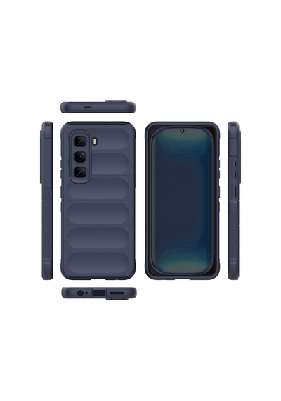 Xemu İnfinix Hot 50 4g Kılıf Esnek Tpu Oyuklu Arka Yüzey Tasarımlı Etnik Silikon Siyah