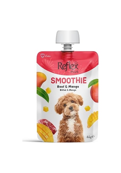 Plus Smoothie Biftekli Ve Mangolu Yetişkin Köpek Sıvı Ödül Maması 85 Gr