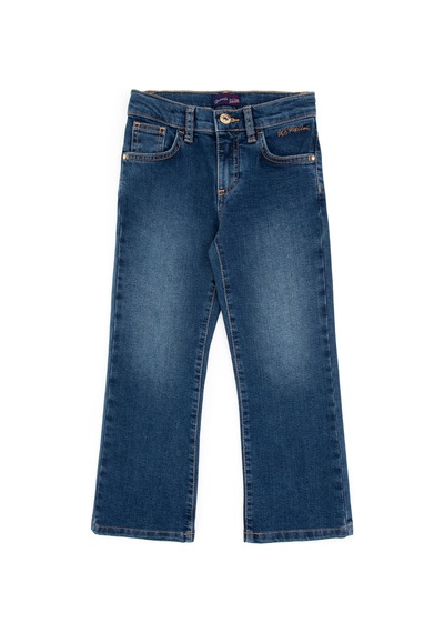 U.S. Polo Assn. Kız Çocuk Mavi Slim Flare Fit Jean Pantolon 50317872-DN0022
