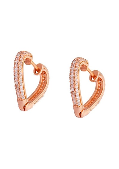 Gümüşhediyeal Starlight Diamond Zirkon Taşlı Kalp Tasarım Rose Renk 925 Ayar Gü
