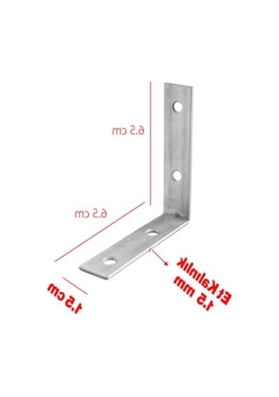 50 Adet Metal Köşebent - 65x65x15 Mm İnce L Demiri Gönye