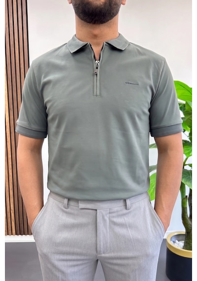 Erkek Pamuklu Soft Polo Yaka Tişört Yeşil Edw500