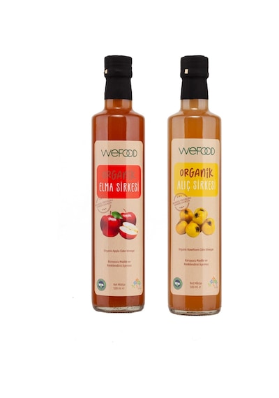 Wefood Organik Alıç Sirkesi 500 ML + Organik Elma Sirkesi 500 ML