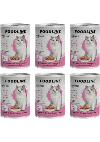 Foodline Tavuklu Yavru Kedi Konservesi 6 x 400 G