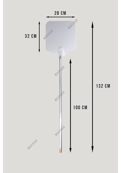 Alüminyum Pizza Fırın Küreği 28 Cm - Pizza Küreği Alüminyum 28 Cm - 100 Cm Alüminyum Saplı Diğer