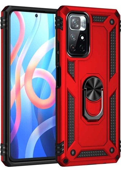 Xiaomi Poco M4 Pro 5G Kılıf Zore Vega Yüzüklü Standlı Zırh Kılıf