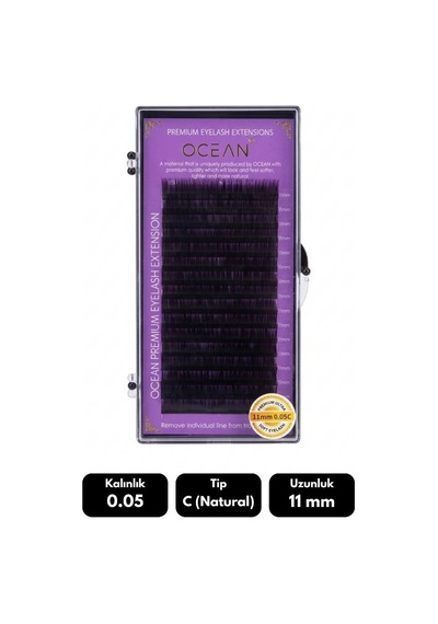 Ocean 0.05c Natural Kıvrım 11 Mm Soft Eyelash Doğal İpek Kirpik 16'lı