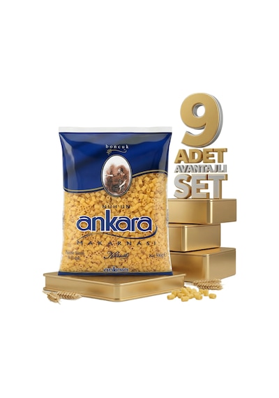 Ankara Boncuk Makarna 9x500 Gr