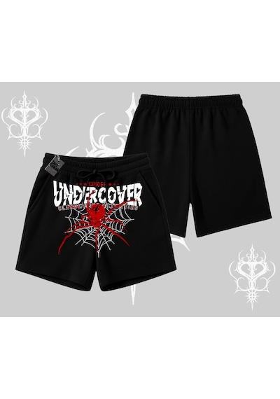 Tarzsokak Beyaz Şort Spider Undercover Siyah