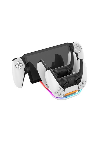 Ps5 Dualsense - Ps Portal 3 İn 1 Şarj Standı Rgb Işıklı Pg-p5p03