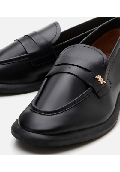 Hotiç Kadın Deri Siyah Esnek Tabanlı Klasik Loafer