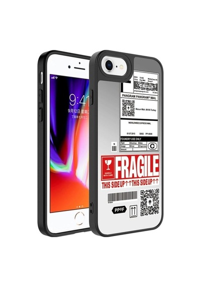Apple Uyumlu iPhone Se 2020 Kılıf Aynalı Desenli Kamera Korumalı Parlak Zore Mirror Kapak Fragile