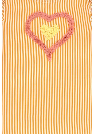 U.S. Polo Assn. Kız Çocuk Turuncu Kalp İşlemeli Çizgili Omuz Detaylı Dokuma Elbise 50319553-VR051 U.S. Polo Assn. Kız Çocuk Turuncu Kalp İşlemeli Çizgili Omuz Detaylı Dokuma Elbise 50319553-VR051